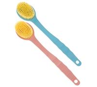 BELLIFFY 2pezzi Spazzole Per Bagno Con Manico Lungo Strumenti Per La Pulizia Della Schiena e Del Corpo Facile Accesso Alle Zone Difficili Materiale Resistente e Duraturo Per Rivitalizzata e
