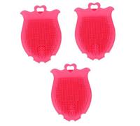 BELLIFFY 3 Pz spazzola per il bagnetto spazzola per di palma spazzola massaggiatore per la testa shampoo impugnafacile massaggiatore cuoio capelluto spazzola shampoo Gel di silice