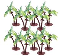 BELLIFFY 36 Pezzi Mini Alberi di Palma Finta in Plastica 7Cm Modelli per Diorama e Paesaggi in Miniatura Decorazioni per Acquari e Spazi Verdi delle Fate Set Leggero e Resistente per