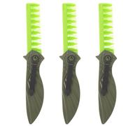 BELLIFFY 3pezzi Pettine per Barba Portatile Denti Larghi Pettine per Capelli in Cera da Uomo e Sbiadito per Styling della Consistenza per Acconciature e Capelli Ricci da Barbiere da Uomo