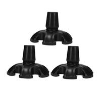 BELLIFFY 3pezzi Punte in Gomma Per Bastoncini Da Trekking Protezioni Antiscivolo Per Bastoncini Da Passeggio Cuscinetti Di Ricambio Neri Durevoli Per Stampelle