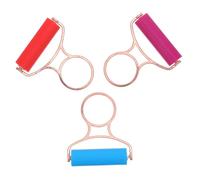 BELLIFFY 3pezzi Rullo per Pittura Artigianale Strass Strumento di Appiattimento in Plastica Piccolo Rullo di Vernice per Stampa su Tela per Inchiostro per Progetti Artistici e Didattici