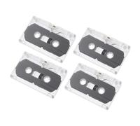 BELLIFFY 4 Cassette a Nastro Vuote Registrabili 30 Minuti Per Fai Da Te Custodia Trasparente, Supporto Audio Vintage Per Messaggi Vocali e Progetti Didattici