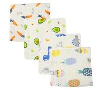 BELLIFFY 4 pezzi Asciugamani Viso per Cotone ad Alta Densità Morbidi e Assorbenti per Bava e Pulizia Quotidiana Ragazzo Ragazza