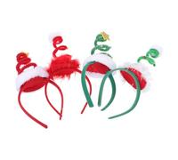 BELLIFFY 4 Pezzi Cerchietti Natalizi Leggeri con Elementi Xmas per Adulti Fasce con Decorazioni Stella e Pallina Accessori per Feste di Natale e Carnevale