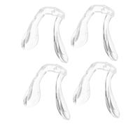 BELLIFFY 4 Pezzi Naselli Occhiali in Silicone Trasparente Antiscivolo Morbidi e Resistenti Compatibili con Montature per Adulti e Supporto Naso Comfort e Stabilità Prolungata