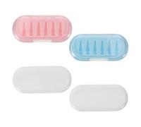 BELLIFFY 4 Pezzi Scatola Porta Punte Penna Trasparente e Colorata Organizer Resistente per Punte Stylus e Matite per Tablet Custodia Compatta Protettiva per Artisti Ufficio e Viaggi