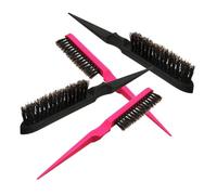 BELLIFFY 4 pezzi Spazzola per Capelli con Setole di Cinghiale Pettine Professionale per Salon e Domestico Manico Sottile Ergonomico Stimola Capelluto e Favorisce Colore Casuale