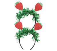 BELLIFFY 4 Pz Fascia Alla Fragola Vestito Di Fragole Cerchio Per Decorativo Nastri Per Cerchio Per Costume Decorazioni Per Fascia Termale Festa Luau Saluto