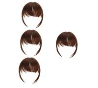 BELLIFFY 4 Pz frangia finta accessori per da donna parrucca con frangia a tendina parrucche parucca clip per estensioni dei frangia fermaglio per fibra chimica Brown