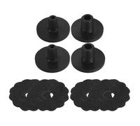 BELLIFFY 4 Set Set 4 Coperture per Punta Ombrello Pieghevole in Plastica Nera con Guarnizione, Facile Installazione e Design Portatile per Riparazioni e Manutenzioni