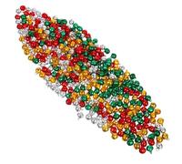 BELLIFFY 400 Pezzi Campanellini Natalizi Mini in Metallo Colorati Campanellini per Collare Cane e Gatto Foro per Decorazioni Fai da Te Ciondoli a Forma di Campanella per Addobbi e