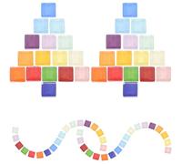 BELLIFFY 450 Pezzi Piastrelle di Cristallo Miste per Artigianato Fai da Te Piastrelle a Specchio Fondo Piatto per Decorazioni su Superfici Piane Set di Biglie di Cristallo per Creazioni