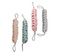 BELLIFFY 4pezzi Asciugamano Da Bagno Esfoliante Striscia Lunga Da Pe Di Alta Qualità Strumenti Per Massaggio e Pulizia Della Casual Per La Della e Benessere