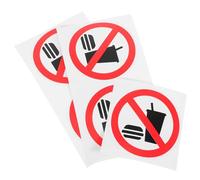 BELLIFFY 5 pezzi Adesivi Sicurezza Divieto di Mangiare e Bere Etichette Autoadesive Alta Visibilità per Uffici Officine e Magazzini Promuove Sicurezza in Ambienti Professionali