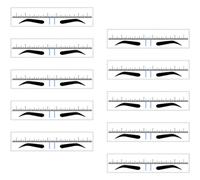 BELLIFFY 50 Righelli Per Sopracciglia Per Una Modellazione Precisa Kit Di Stencil Per Sopracciglia Con Scala Di Misurazione Set Di Strumenti Per Per Donne