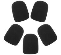 BELLIFFY 5pezzi Microfono in Spugna Copertura Parabrezza Antivento per Microfono Palmare Manicotto Protettivo in Spugna per Riduzione Rumore di Fondo