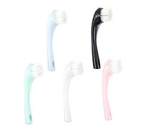 BELLIFFY 5pezzi Spazzola per Pulizia del Viso Massaggio Manuale per Strumenti per Pulizia del Viso Design Semplice ed Elegante Piccolo e Leggero Facile da Usare Colore Casuale
