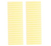 BELLIFFY 60 Pezzi Piumini Pulizia Polvere Portatili Dischetti Compressione Trucco Rimozione Cosmetici Viso Donne Ragazze Gialli