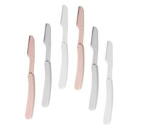 BELLIFFY 6pezzi Rasoio Per Sopracciglia Pieghevole Di Lamette Per Depilazione Viso Inossidabile Strumenti Compatti e Resistenti Per Donne Facile Da Trasportare e Utilizzare