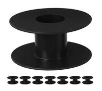 BELLIFFY 8 Pezzi Bobina di Stoccaggio Cavo in Plastica Nera, Modello 69 | Corda e Filo Elettrico, Uso in Cucito e Lavori Creativi, Leggera e Portatile