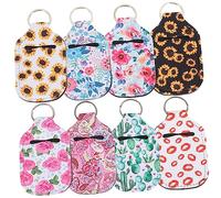 BELLIFFY 8 Pezzi Coperture Protettive Bottiglie Lozione Ciondolo Borsa Porta Rossetto Chiavi