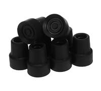 BELLIFFY 8 Pezzi Puntali in Gomma per Bastoni da Passeggio Protector Antiscivolo per Stampelle Tappi in Gomma Elastici con Assorbimento Urti Copri Piedini Neri per Bastoni da Cammino
