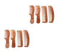 BELLIFFY 8 Pz Pettine Per in Legno Di Pesco Soluzione Detergente Per Piercing All'orecchio Pettine Da Massaggio Tubo Lucidalabbra a Nido D'ape Per Toelettatura Mogano