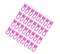 BELLIFFY Anelli per Colla per Ciglia e Tazze per Pigmenti Tatuaggi 50 Pezzi Plastica Rosa Adattabili per Extension Ciglia Uso Professionale Saloni e Tatuatori