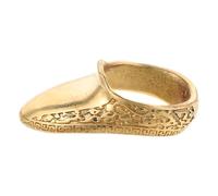 BELLIFFY Anello in Ottone per Tiro con L'Arco con Protezione per Pollice e Cordino Anti-Perdita Accessorio per Caccia e Tiro Tradizionale Anello in Metallo per Trazione del Pollice Uso