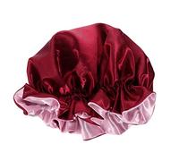 BELLIFFY Berretto da notte in doppio pizzo berretto da notte regolabile berretto da notte a doppio cuffia di seta silk cap for sleep cuffia per Fare il bagno Raso