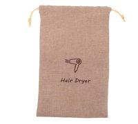 BELLIFFY Borsa Porta Phon da Viaggio Coulisse Sacchetto e Antipolvere per Asciugacapelli e Accessori Organizer per Hotel e Viaggi Cachi
