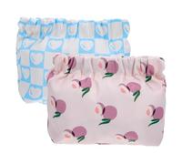 BELLIFFY Borse Da Viaggio Per Donna 2 Pezzi Set Di Borse Per Il Trucco Piccolo Organizer Per Rossetto Con Cerniera in Peluche Per Cosmetici