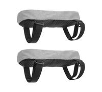 BELLIFFY Braccioli per Sedia a Rotelle 2 Pezzi Cuscinetto Protettivo Imbottito in Poliestere Grigio per Comfort e Sostegno, Accessori di Ricambio per Sedie a Rotelle e Sedie da Scrivania