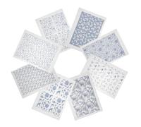 BELLIFFY Carta Trasferimento Sottosmalto per Ceramica 8 Pezzi Decalcomanie Floreali in Smalto per Porcellana Adesivi Artistici Resistenti Alta Temperatura per Decorazioni Fai da Te