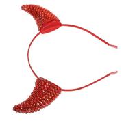 BELLIFFY Cerchietto Corna Diavolo con Strass Accessorio Halloween con Corna Demonio Lucenti Fascia Capelli Cow Horns per Costume Cosplay Festa