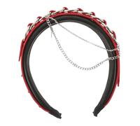 BELLIFFY Cerchietto Per Gotici Con Fibbie in Pelle E Elementi A Catena Decorazione Festival E Accessorio Per Cosplay Da Donna