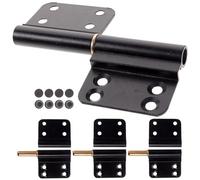BELLIFFY Cerniere per Porta Bagno 4 Pezzi in Lega di Alluminio Nero Apertura Flessibile e Direzione Regolabile per Porte Interne in Legno