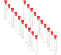 BELLIFFY Contenitore Porta Aghi per Cucito a Mano 30 Pezzi in Plastica Resistente Tappo Rosso 12x75 Mm, Tubo Porta Aghi per Ricamo e Quilting, Organizzatore Compatto per Accessori