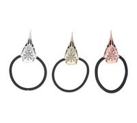 BELLIFFY Elastici per Chioma Gotici a Forma di Teschio 3 Pezzi Corvo, Accessori Vichinghi Vintage per Halloween, Carnevale e Cosplay, Porta Coda di Cavallo Donna e Ragazza