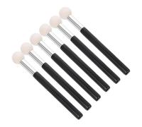 BELLIFFY Essence Pennello Correttore Testa Rotonda Spugna Portatile in Alluminio e Legno Set 6pezzi Pennello Correttore Facile da Conservare per Make Up Viso Donna