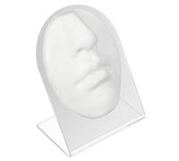BELLIFFY Facciale in Silicone Per Pratica Di Piercing Strumento Didattico Flessibile Con Naso e Bocca Per Corsi Di Formazione e Esposizione Di Gioielli Supporto Incluso