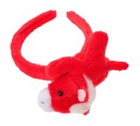 BELLIFFY Fascia per Capelli Cavallino Peluche Rosso Mascotte Capodanno Leggera e Morbida Accessorio Festa Ragazze