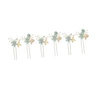 BELLIFFY Forcine Sposa Verdi 6 Pz Accessori Per Da Sposa Il Genere Rivela Idee Fermaglio Per Da Damigella D'onore Decorazioni Per Per Le Donne Accessori Per Di Fiori Da Sposa Forcina Sposa Vintage