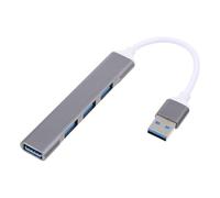 BELLIFFY Hub USB 3.0 Portatile 4 Porte Extender in Lega di Alluminio Supporto per Tastiera Mouse Disco Rigido Portatile Trasmissione Dati Stabile per Scambio File e Accessori Computer
