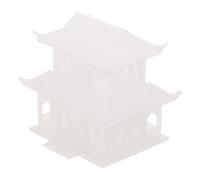 BELLIFFY Mini Gazebo Vintage in Plastica, Decorativa per Giardino | Miniatura a Doppio Livello, per Bonsai e Terrarium, Dettagli Curati, Adatta a Urban Planning e Insegnamento