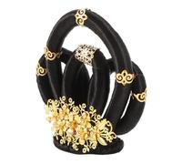 BELLIFFY Parrucca Chignon Antiche Femmine Stile Cinese Hanfu Accessori Cosplay Matrimonio Teatro Festa Fascia Fiocchi Pieghevole Clip
