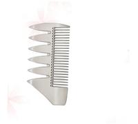 BELLIFFY Pettine Due Lati in Lega Tascabile Pettine Da Barba Antistatico Per Baffi e Cura Della Barba Per Capelli Uomo Portatile