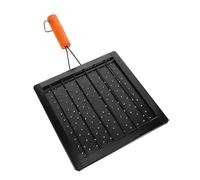 BELLIFFY Pieghevole in Acciaio con Manico in Legno Fornetto da Campeggio Multifunzionale per Grigliate all Aperto Tostapane e Supporto per Verdure per Picnic e Escursioni