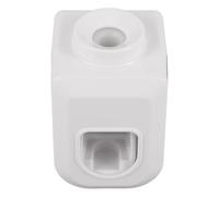 BELLIFFY Porta Dentifricio da Parete Dispenser Spremiagrumi Automatico Scaffale Portaoggetti per Bagno Organizzatore e Portabicchieri Integrato Accessorio Bagno Salvaspazio e Dosatore